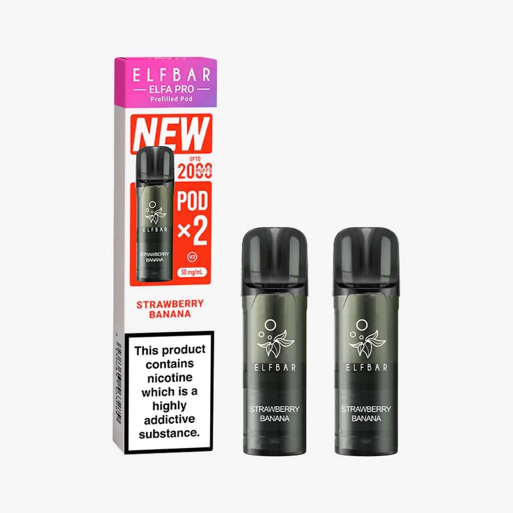 ELF BAR - Elfa Master Pod 2x2000 Puff - STRAWBERRY BANANA 5%