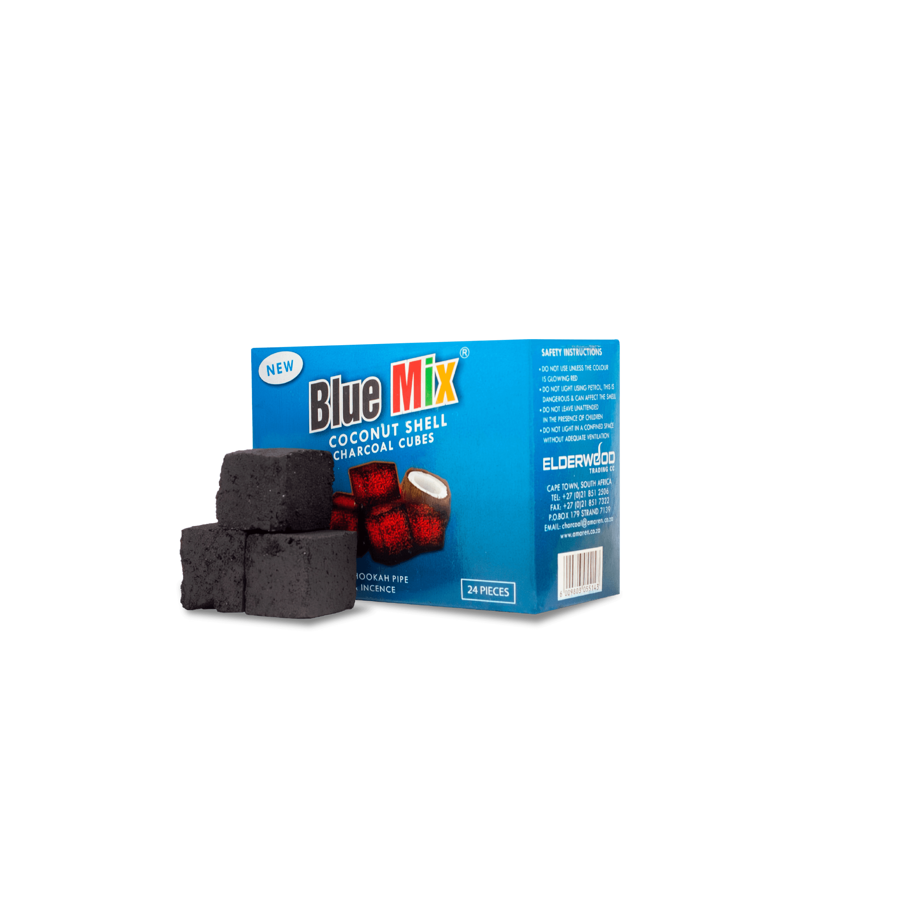 Blue Mix Coconut Charcoal - 24pcs - View 1