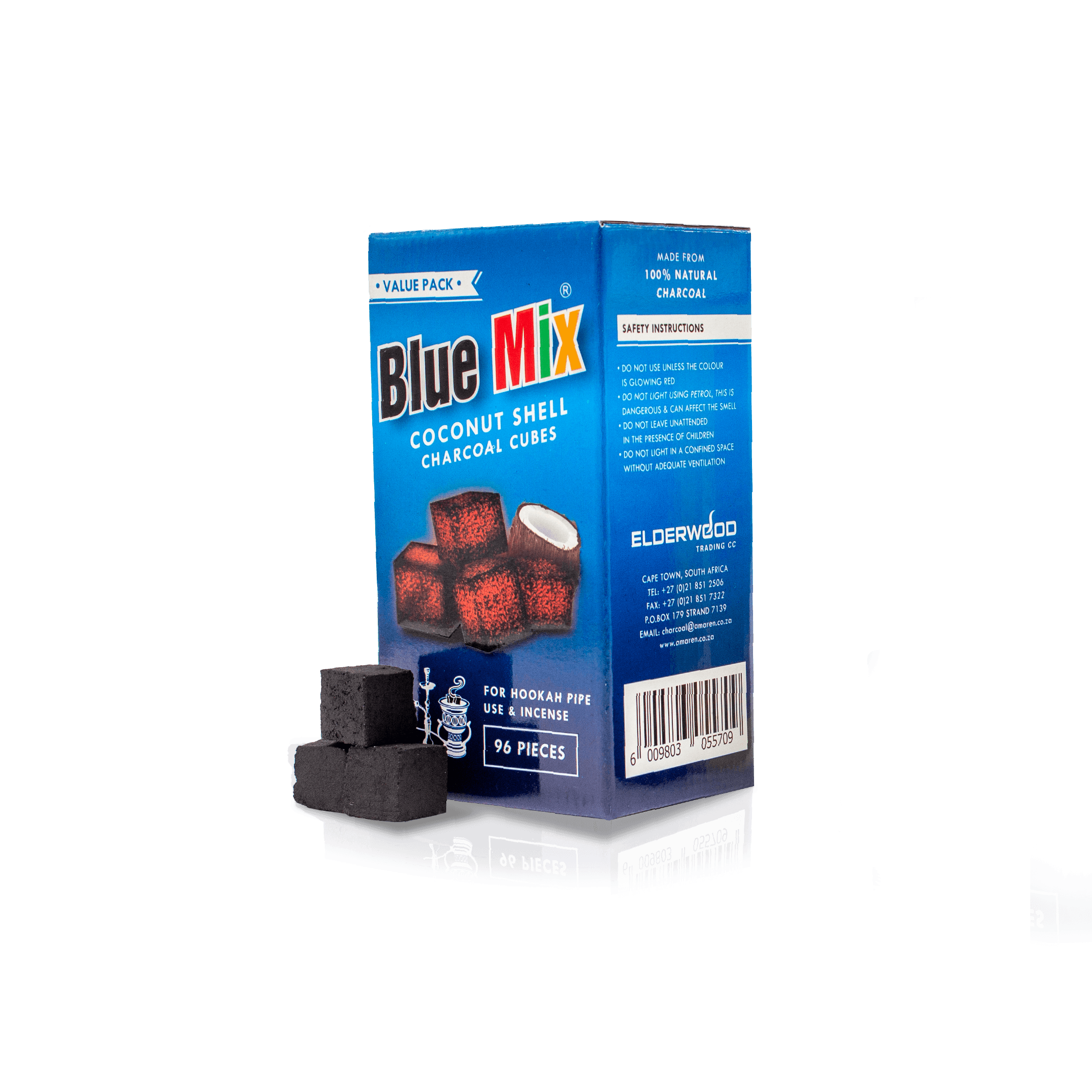 Blue Mix Coconut Charcoal - 96pcs