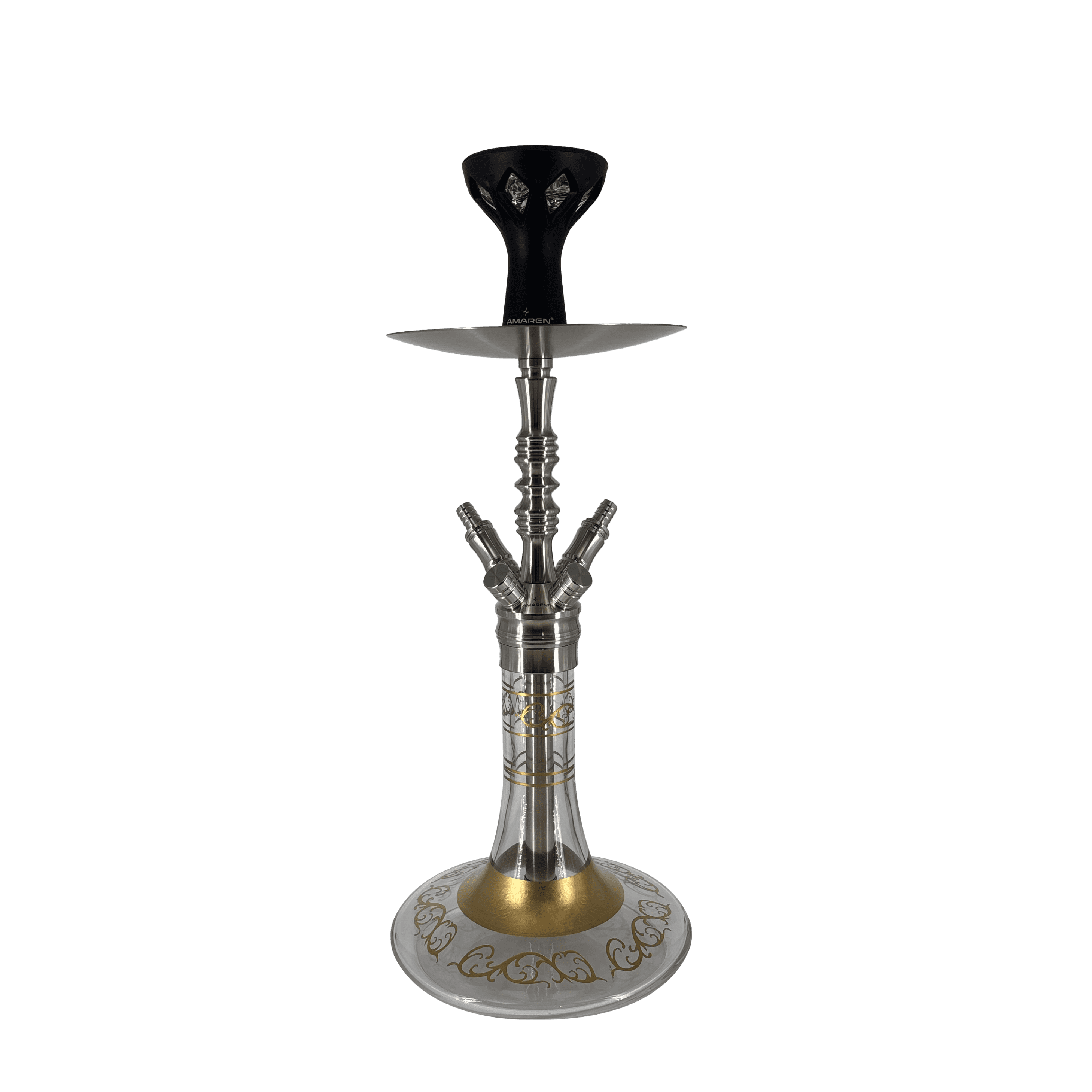 Amaren Stainless Steel Premium Hookah - 2 Way