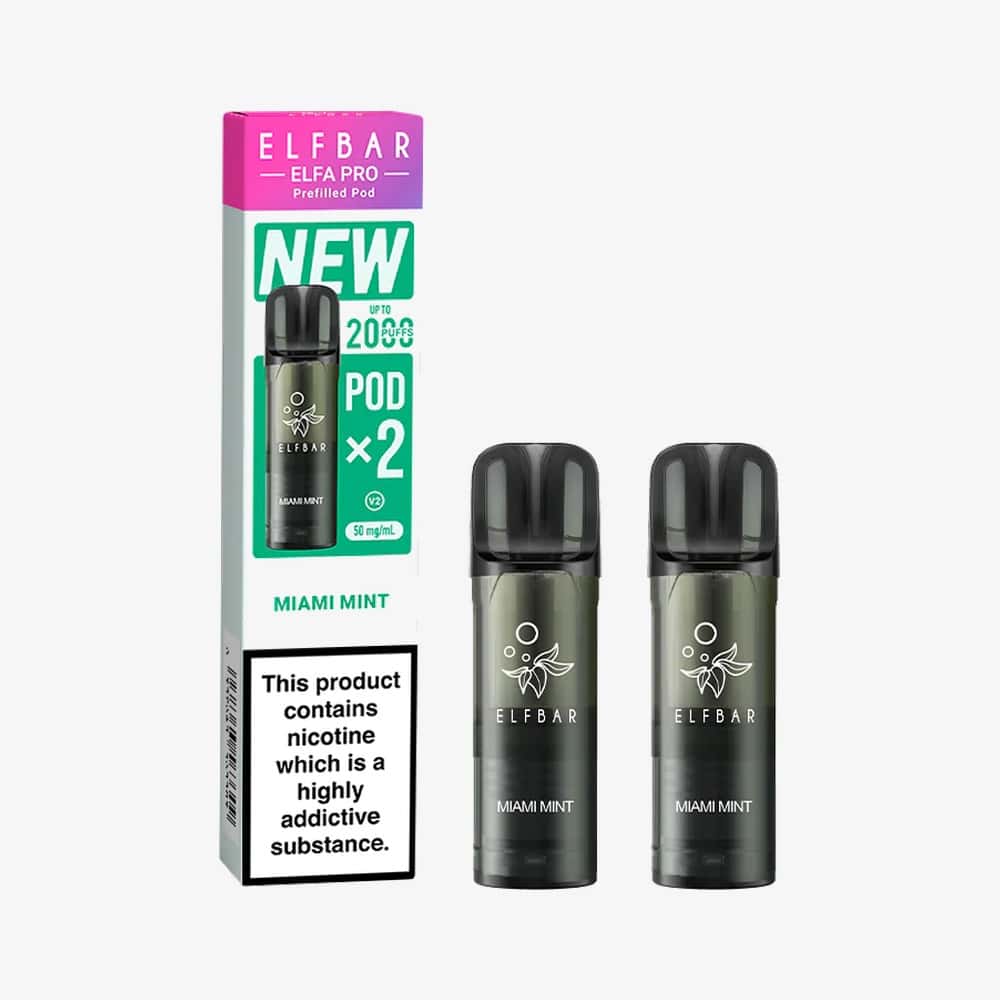 ELF BAR - Elfa Master Pod 2x2000 Puff - MIAMI MINT 5%