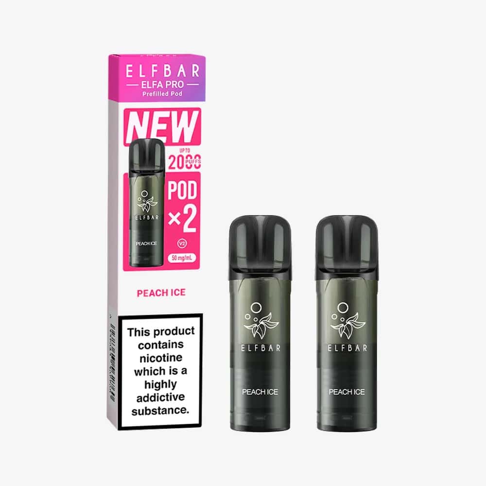 ELF BAR - Elfa Master Pod 2x2000 Puff - PEACH ICE 5%