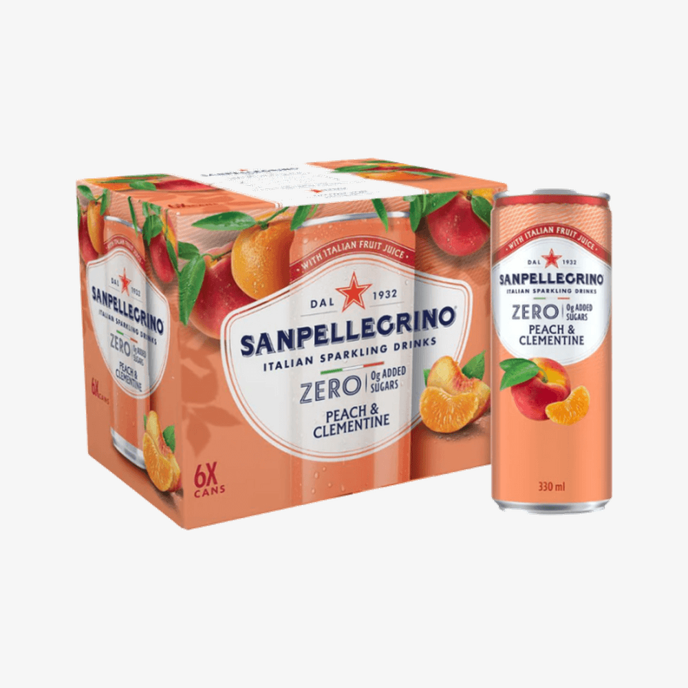 Sanpellegrino ZERO Peach & Clementine 6x330ml - View 1