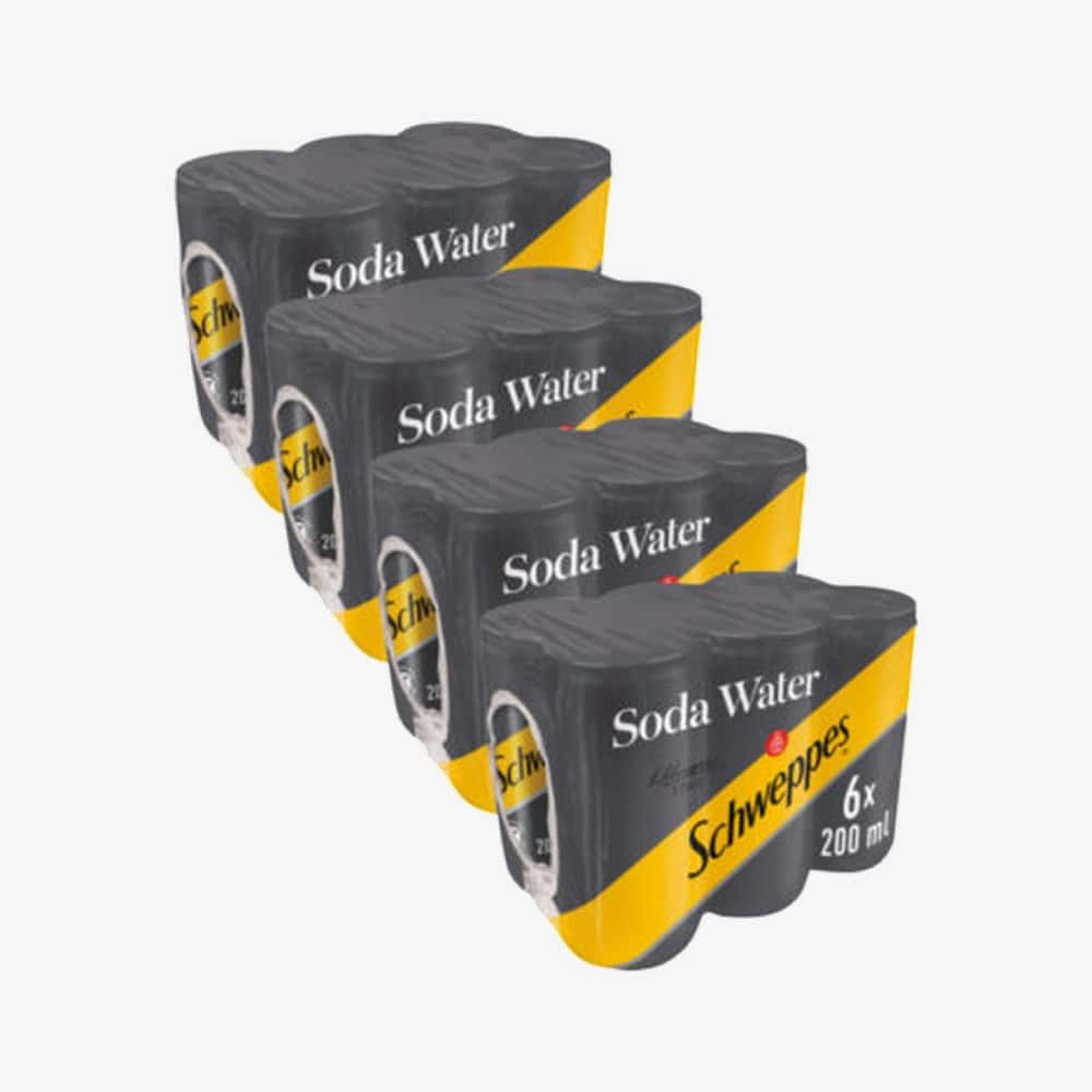 Schweppes Soda Water Can 24 X 200ml